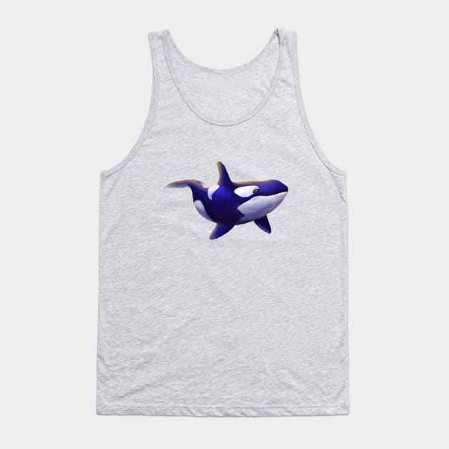 Blue Orca Painting Tank Top by ThinkingSimple